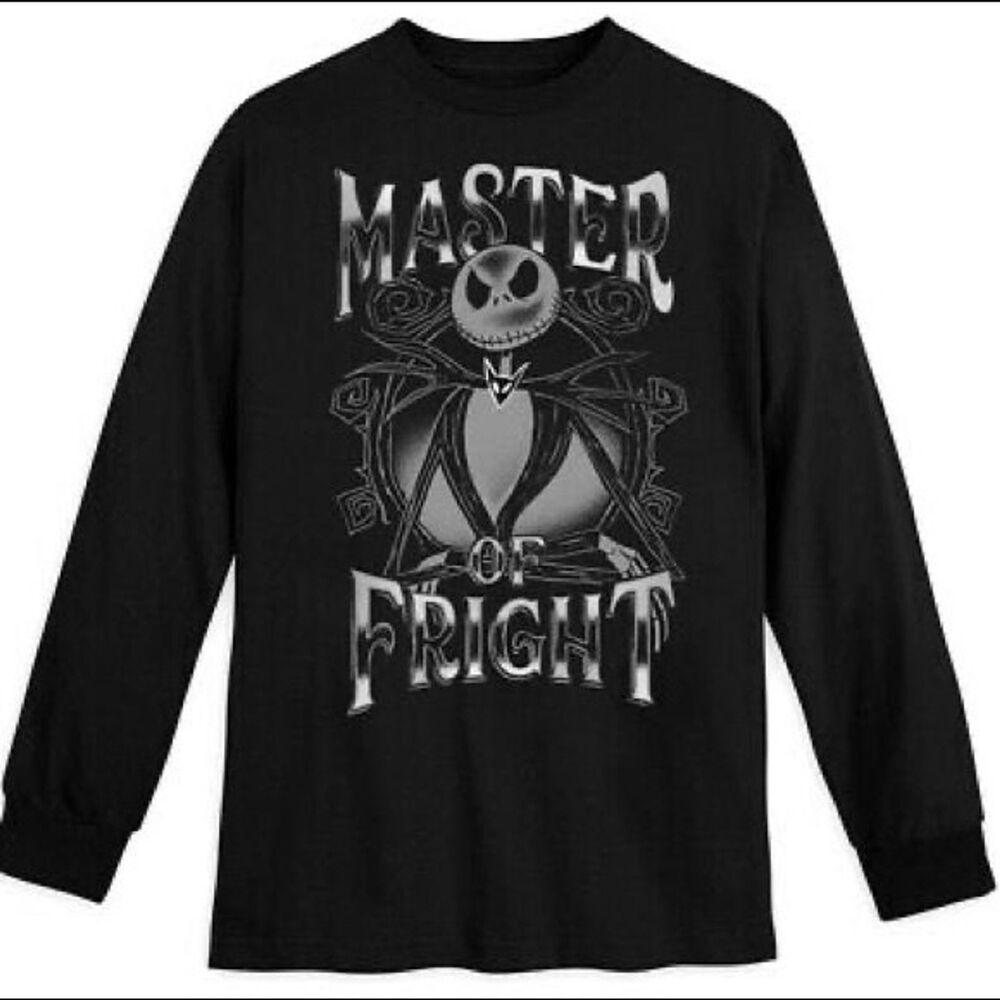 NWT Mens Large Disney Nightmare Before Christmas Jack Skellington Black Shirt